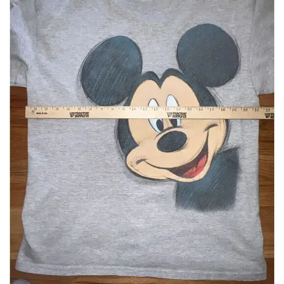 Mickey Mouse Retro T-Shirt Big Print Double-Sided Hanes Size L Walt Disney World - Picture 6 of 8